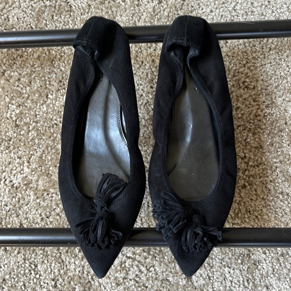 JCrew women black ballet flats
